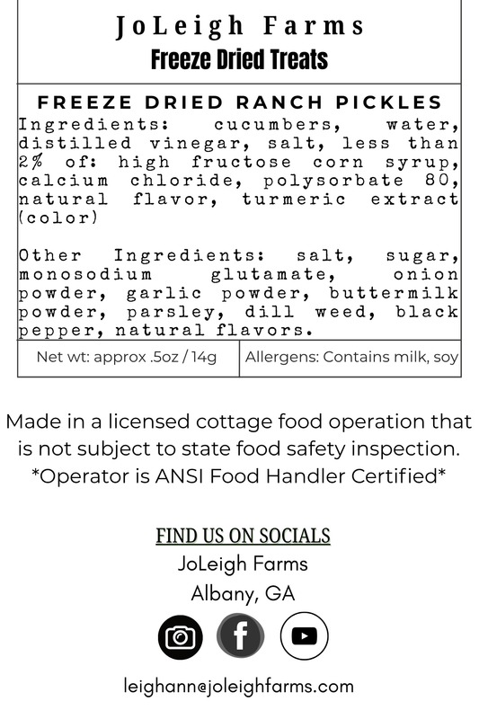 Freeze Dried Pickles - Ranch